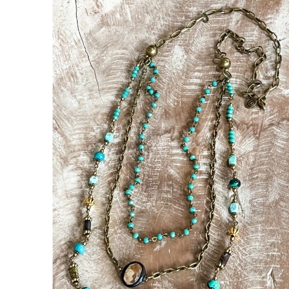 Bohemian “ Justina 2 “ Magnetic Adjustable Beaded Necklace R1B - Picture 3 of 3